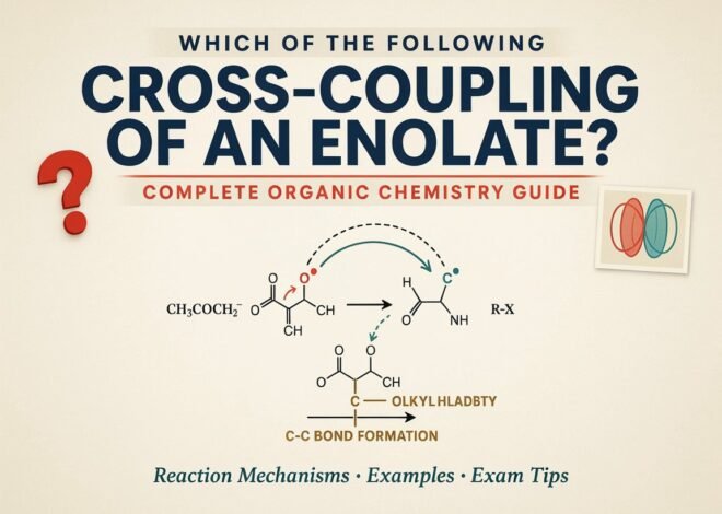 Which of the Following Cross Couplings of an Enolate?