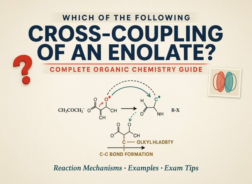 Which of the Following Cross Couplings of an Enolate?