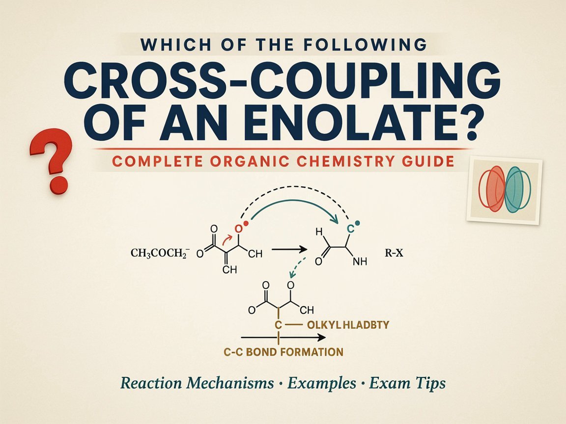 Which of the Following Cross Couplings of an Enolate?
